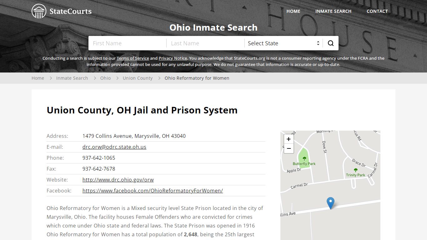 Ohio Reformatory for Women Inmate Records Search, Ohio - StateCourts